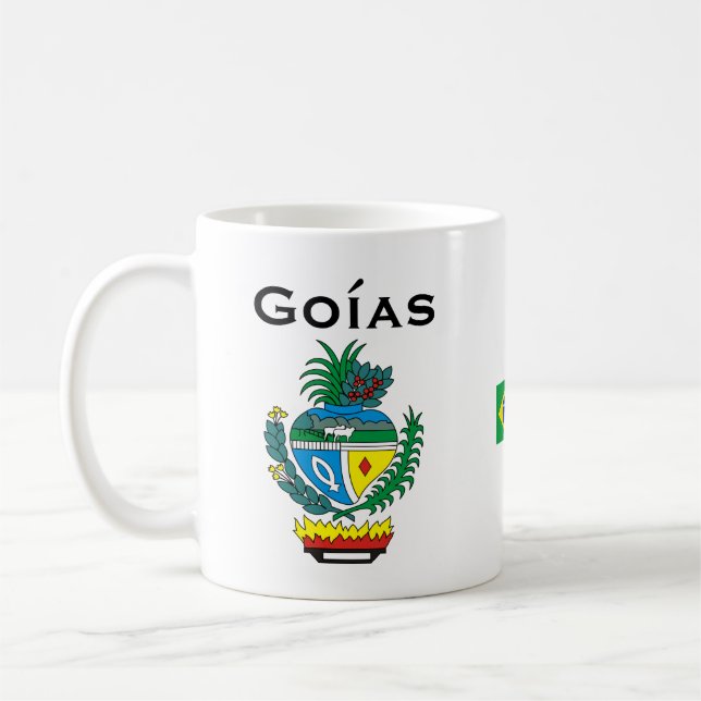 Café Goías, caneca da bandeira de Brasil/Caneca de (Esquerda)