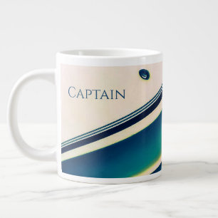 Café Grande Abstrato de barco na caneca azul Specialty