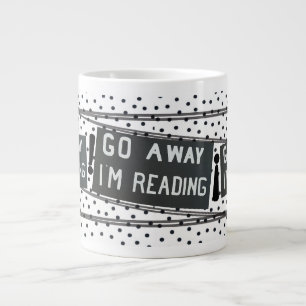 Café Grande amantes de livros caneca preta e branca com dizer