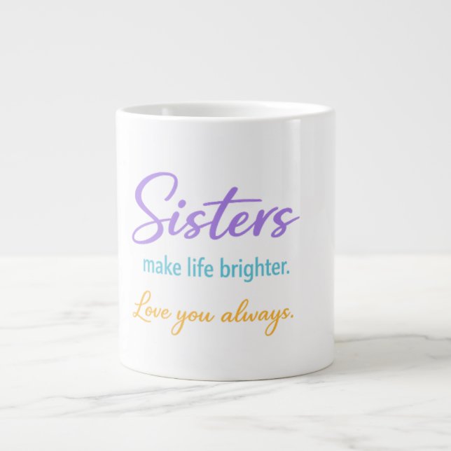 Café Grande Amor Você Sempre – Caneca de Presente para Irmã (Frente)