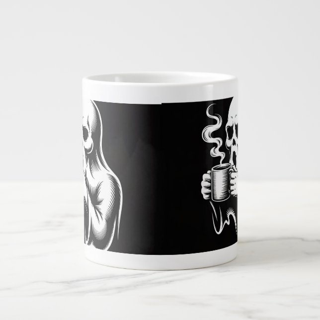 Café Grande Arte de Caneca de Fantasma – Halloween Assustadora (Frente)