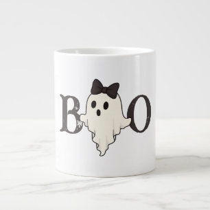 Café Grande Bela caneca de Halloween - Fantasma "Boo" com Arco