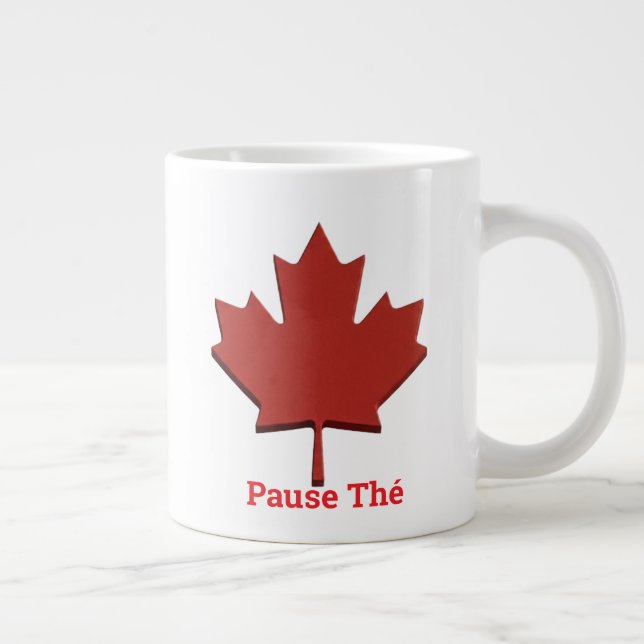 Café Grande Canadá Bilingue Caneca de Acampamento de Esmalte F (Direita)