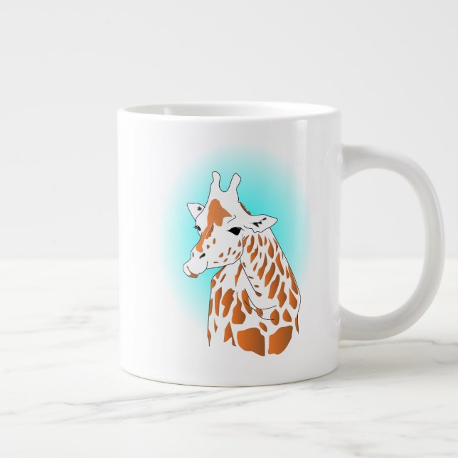 Café Grande caneca amante de girafa funfa (Direita)