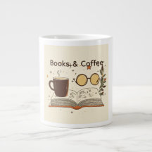 Caneca Branca de Presente de Leitura de Livros e C
