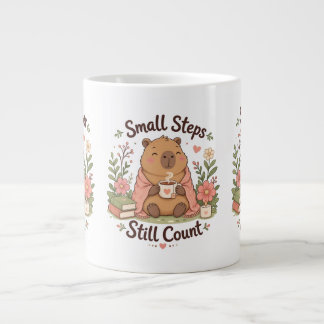 Café Grande Caneca com Citação Positiva de Capivara Fofa