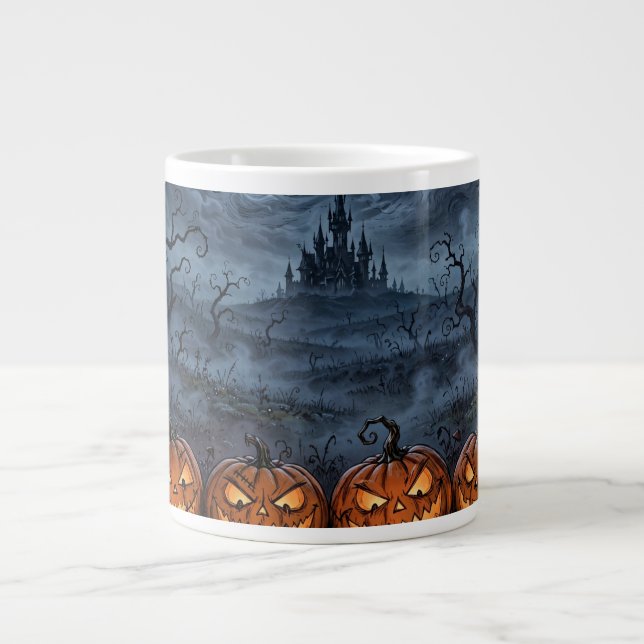 Café Grande Caneca com Desenho de Halloween (Frente)