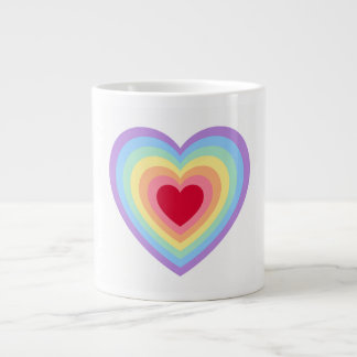 Café Grande Caneca com design vibrante em forma de coração