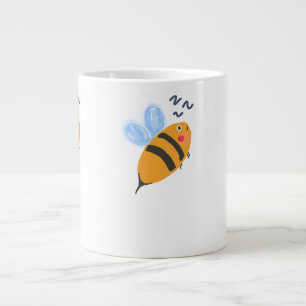 Café Grande caneca com impressão de abelha