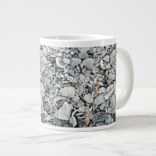 Café Grande Caneca Costeira Conchas de Praia (Frente Esquerda)