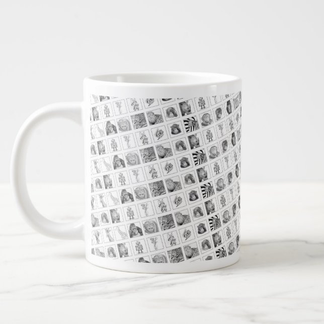 Café Grande Caneca da Coleção de Animais a Lápis (Esquerda)