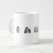 Caneca da Coleção de Animais a Lápis - Macacos