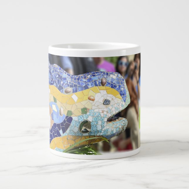 Café Grande Caneca da especialidade do dragão de Guell do (Frente)