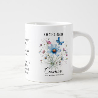 Café Grande Caneca da Flor de Nascimento de Outubro Cosmic Sip