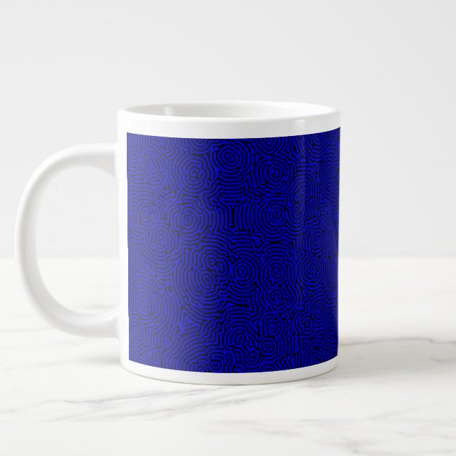 Café Grande Caneca de 20oz com Redemoinhos Azuis (Esquerda)