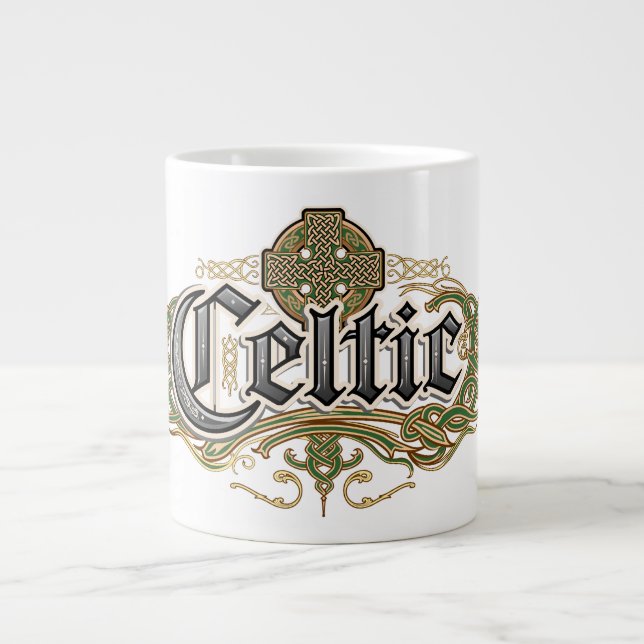Café Grande Caneca de 20oz de Herança Celta 1 (Frente)