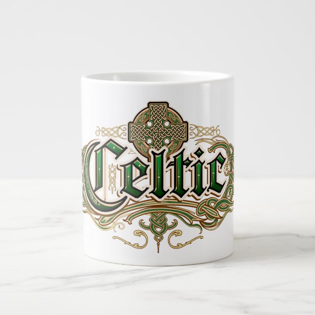 Café Grande Caneca de 20oz de Herança Celta 2 (Frente)