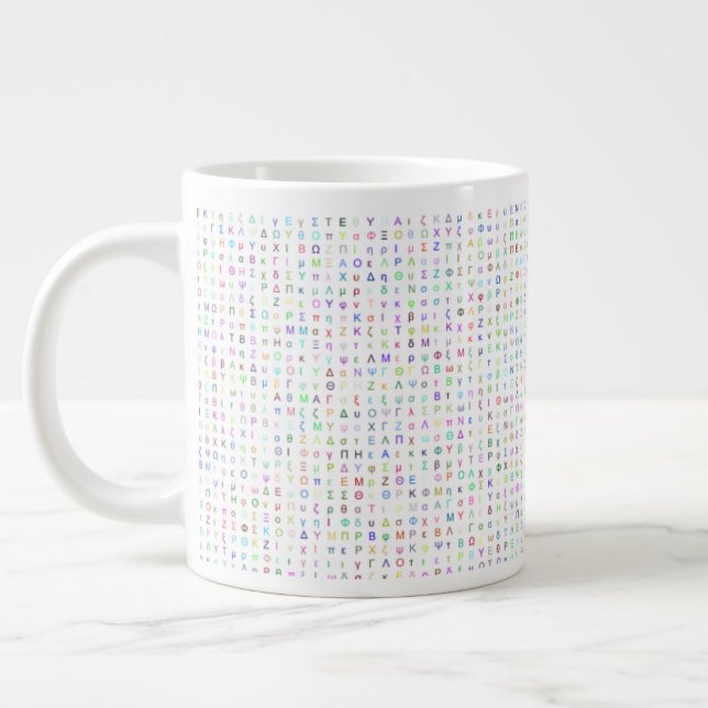 Café Grande Caneca de 591ml Letras Gregas (Esquerda)