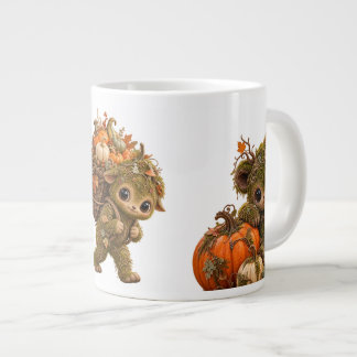Café Grande Caneca de Abóbora Sprite da Floresta Fofa