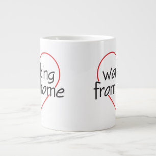 Café Grande Caneca de Amor ao Trabalho em Casa