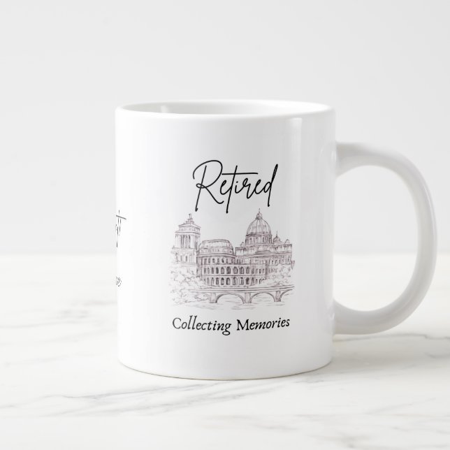Café Grande Caneca de Aposentadoria para Viajantes (Direita)