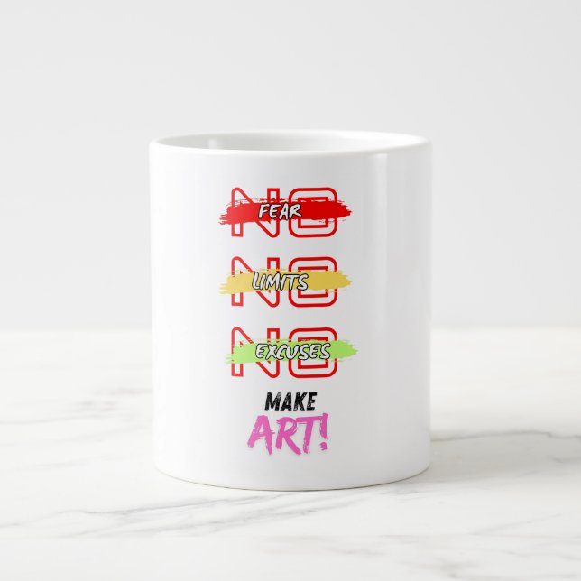 Café Grande caneca de arte faça (Frente)