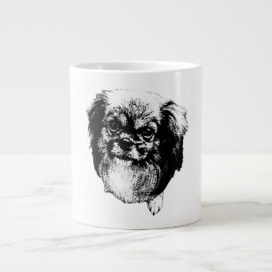 Café Grande Caneca de Cachorro Spaniel Tibetano – Retrato em E