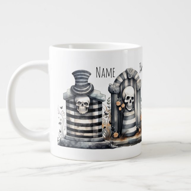 Café Grande Caneca de casal gótica personalizada (Esquerda)
