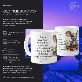 Café Grande Caneca de Cerâmica Jumbo Sobrevivente dos Velhos T