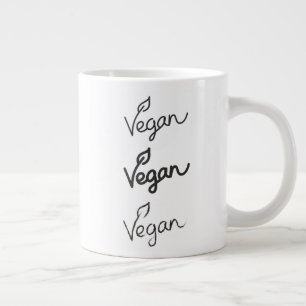 Café Grande Caneca de China de osso da tipografia do Vegan