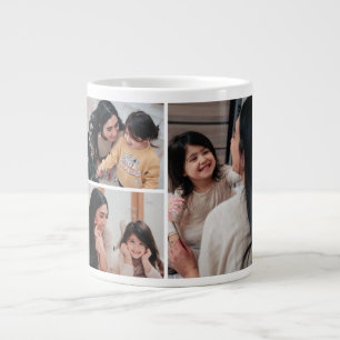 Café Grande Caneca de Colagem de 3 Fotos Dia das Mães Person