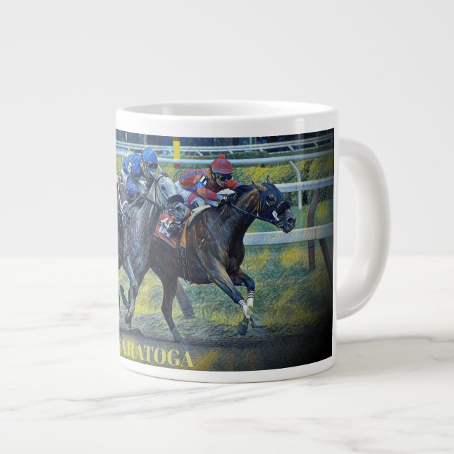 Café Grande Caneca de Corrida de Saratoga (Frente Esquerda)