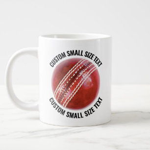 Café Grande Caneca de Críquete Gigante com Texto Personalizado