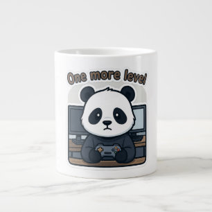 Café Grande Caneca de desenho animado de meme de panda jogador