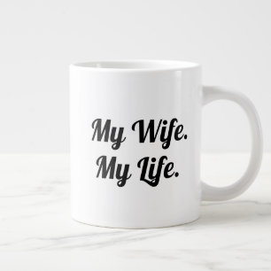 Café Grande Caneca de Design de Tipografia – Minha Esposa Minh