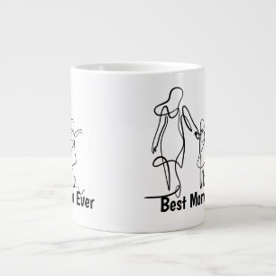 Café Grande Caneca de duas cores 'Melhor Mãe do Mundo', 450 ml