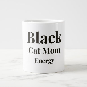 Café Grande Caneca de Energia da Mãe do Gato Preto Minimalis