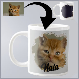 Café Grande Caneca de Especialidade de Foto de Gatinho Fofo Am