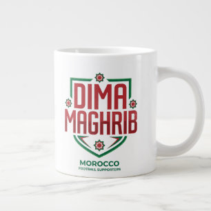 Café Grande Caneca de fã de futebol Dima MAGHRIB Time Marrocos