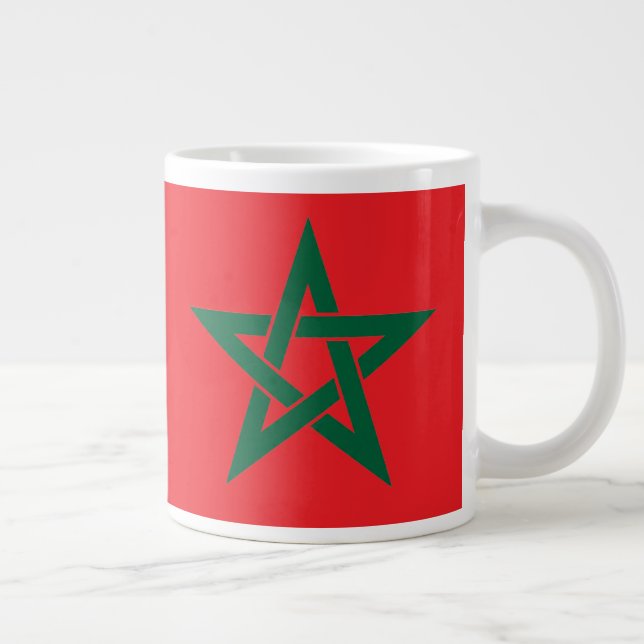 Café Grande Caneca de fã de futebol do Time Marrocos I Estrela (Direita)