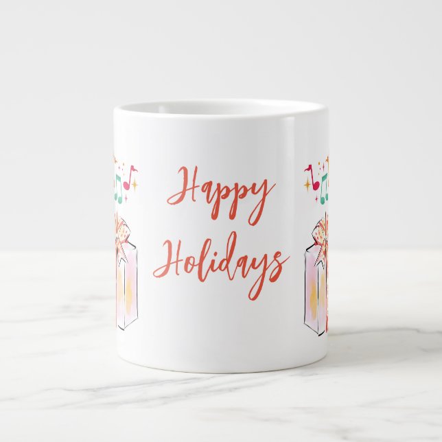 Café Grande caneca de feriado  (Frente)