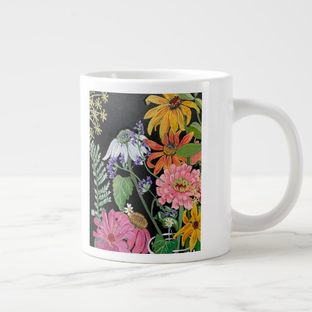Café Grande Caneca de flor selvagem (Direita)