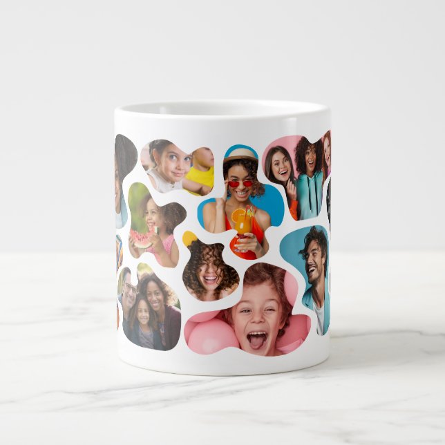 Café Grande Caneca de Foto Camuflagem 14 (Frente)