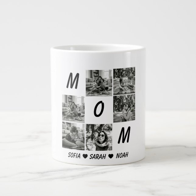 Café Grande Caneca de Foto da Mamãe Personalizada: Dia das Mãe (Frente)