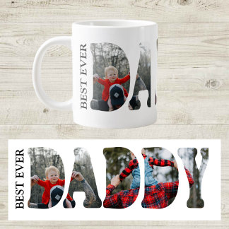 Café Grande Caneca de Foto do Melhor Papai do Mundo, Personali