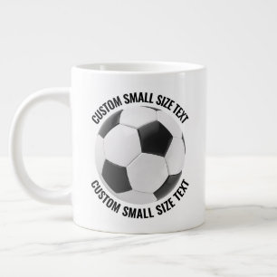Café Grande Caneca de Futebol Gigante com Texto Personalizado
