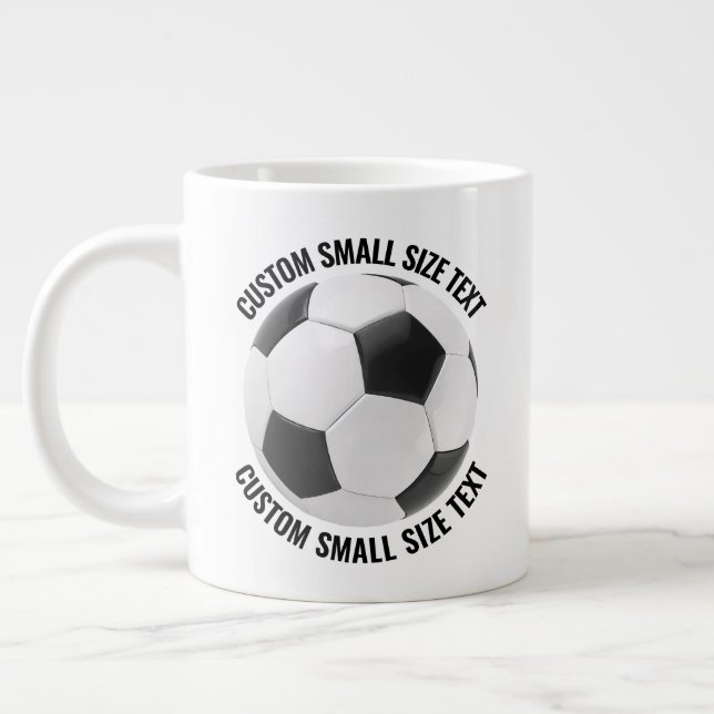 Café Grande Caneca de Futebol Gigante com Texto Personalizado  (Esquerda)