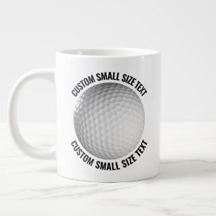 Café Grande Caneca de Golfe Gigante com Texto Personalizado Ta