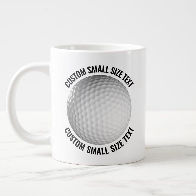 Café Grande Caneca de Golfe Gigante com Texto Personalizado Ta (Esquerda)