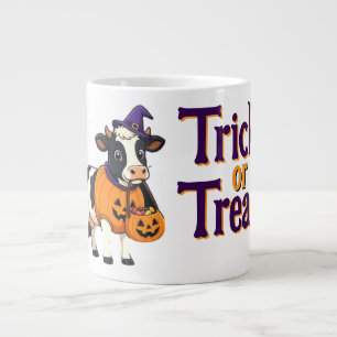 Café Grande Caneca de Halloween Vaca Meia de Treta – Vaca de B